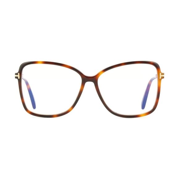 NEW TOM FORD FT5953-B/S 053 EYEGLASSES TF5953-B 053 HAVANA WOMEN BUTTERFLY - Picture 2 of 3